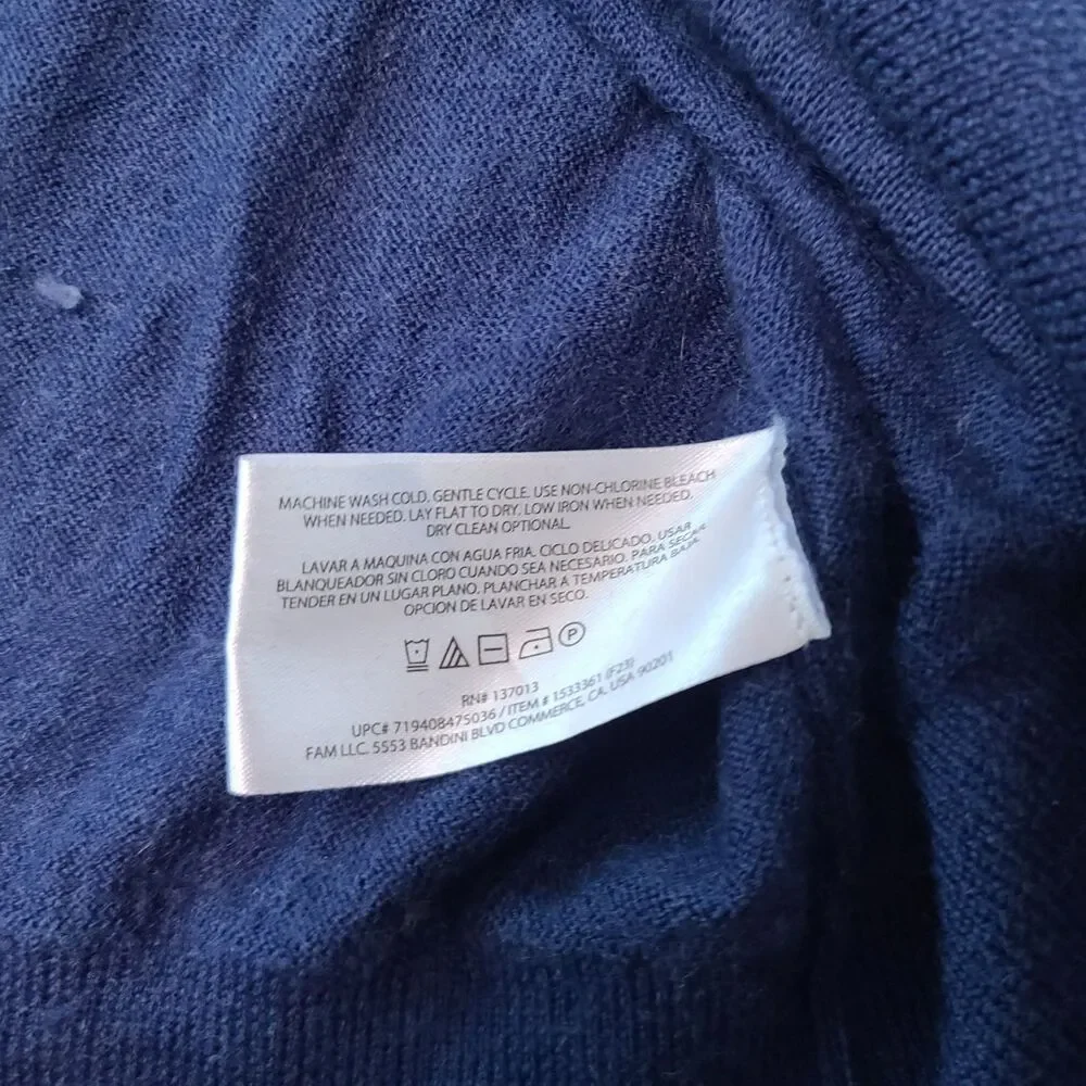 Banana Republic Blue 100% Merino Wool Tight Knit Pullover Sweater Men's Medium